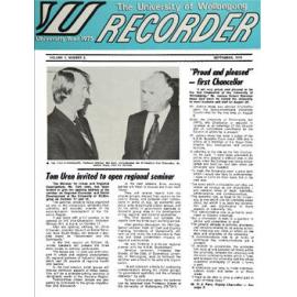 University of Wollongong Recorder September 1975