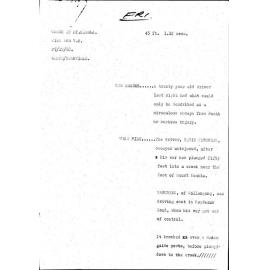 WIN News Anchor Script 27 December 1968