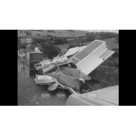 A car towing a caravan crashed into a truck