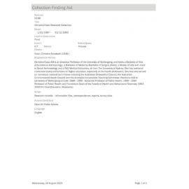 Christine Ewan Research Collection