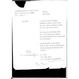 WIN News Anchor Script 03 February 1969
