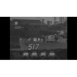 USS Walker pulls out of Port Kembla Harbour