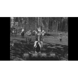 Moruya horse trail riders - one boy takes a tumble