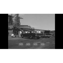 Film of an interview being conducted at the Coal Loader