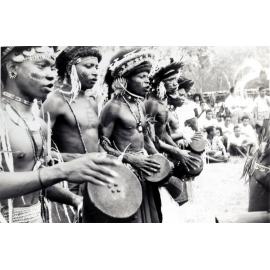 Line of male dancers