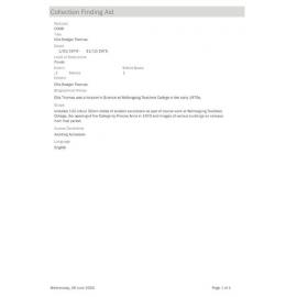 Ellis Rodger Thomas Collection