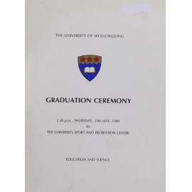 University of Wollongong Graduation - Education and Science 11 May 1989