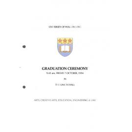 University of Wollongong Graduation - Arts, Creative Arts, Education, Engineering and Law 7 October 1994