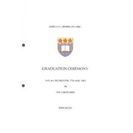 University of Wollongong Graduation Booklet - Education 17 May 1995