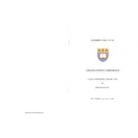 University of Wollongong Graduation Booklet - Informatics and Education 17 May 1995