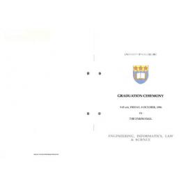 University of Wollongong Graduation Booklet - Engineering, Informatics, Law and Science 4 October 1996