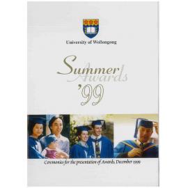 University of Wollongong Graduation Booklet - Summer 1999