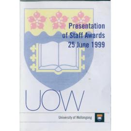 Presentation of Staff Awards 1999