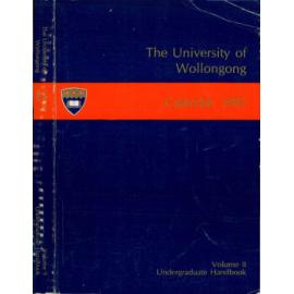 University of Wollongong Calendar 1987 Vol 2 Undergraduate Handbook