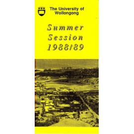 University of Wollongong Summer Session 1988-1989