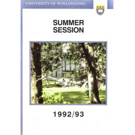University of Wollongong Calendar Summer Session 1992-1993
