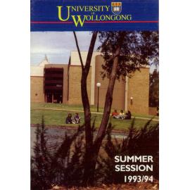 University of Wollongong Calendar Summer Session 1993-1994