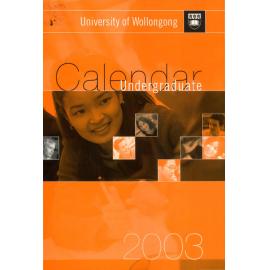 University of Wollongong Undergraduate Calendar 2003