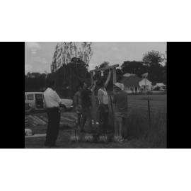 A bus shelter is built for Berry Public School