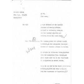 WIN News Anchor Script 28 April 1969