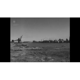 Earthworks for harbour extension at Port Kembla Steelworks