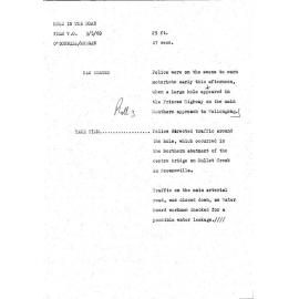WIN News Anchor Script 03 May 1969