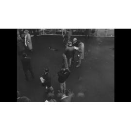 Horse racing in the rain