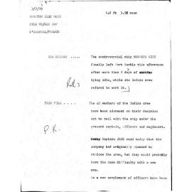 WIN News Anchor Script 03 July 1969