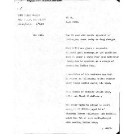 WIN News Anchor Script 07 July 1969