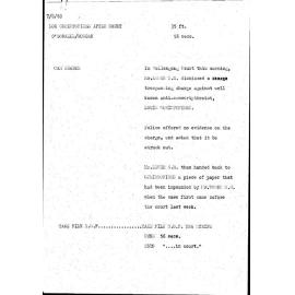 WIN News Anchor Script 07 August 1969
