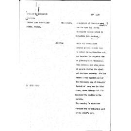 WIN News Anchor Script 12 August 1969