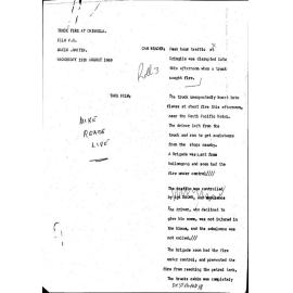 WIN News Anchor Script 13 August 1969
