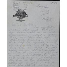 Letter to my  Dear Ain Folk : Busigny, France