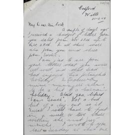 Letter to my Dear Ain Folk : Codford Wiltshire, England