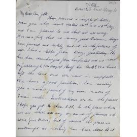 Letter to my Dear Ain Folk : 11 October 1916, Devonshire Lines, Poperinge