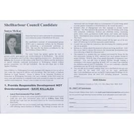 Shellharbour Council elections, Independent how to vote leaflet