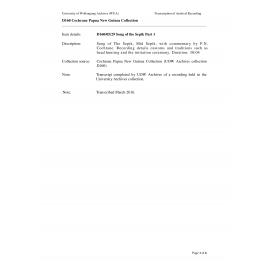Song of the Sepik Part 1