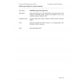 Song of the Sepik Part 2