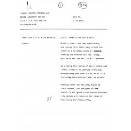 Model aircraft racing