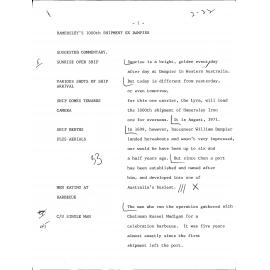 Hamersley's thousandth shipment ex Dampier