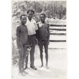 Minister for Education Mr Ebia Olewale with village men