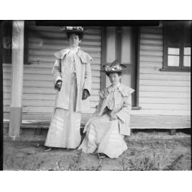 Portrait of two women on verandah