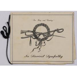 Sympathy card and envelope from Mr and Mrs A. O. Daines