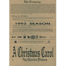 A Christmas Carol playbill