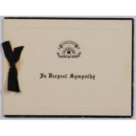 Sympathy card and envelope from Sgt. J. D. McCredie