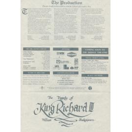 The Tragedy of King Richard III program