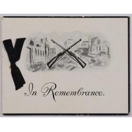 Sympathy card plus envelope from Ethel Ferguson