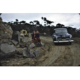 Mt Keira Summit Road during construction