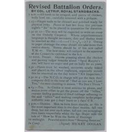 Revised battalion orders : by Col. Letrip Royal Standbacks