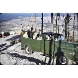 Unloading stone at Trig Lookout